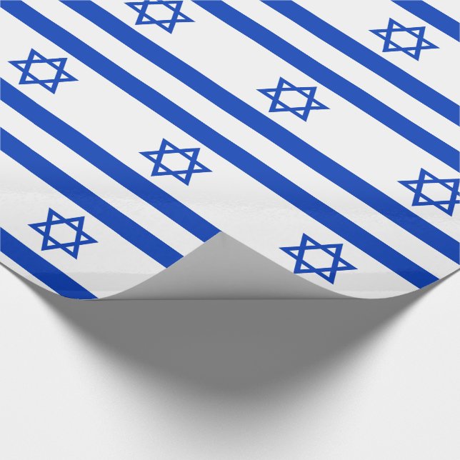 Papier Cadeau Drapeau d'Israël (Coin)