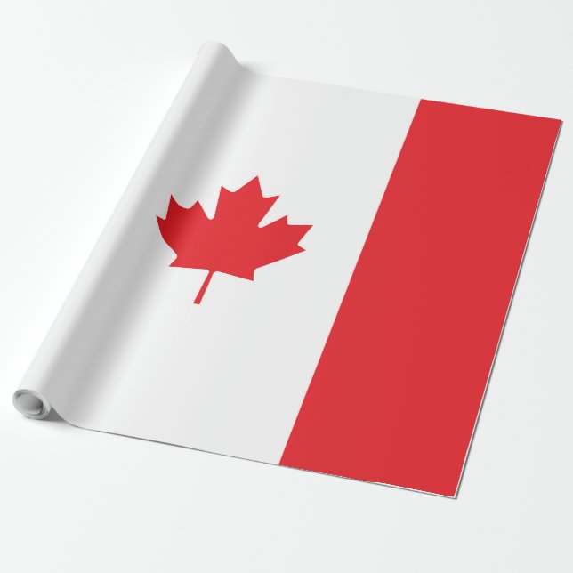 Papier Cadeau Drapeau du Canada (Déroulé)