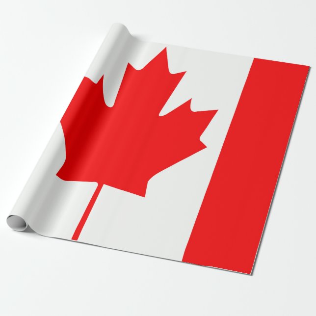 Papier Cadeau Drapeau du Canada (Déroulé)