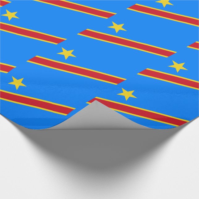 Papier Cadeau Drapeau du Congo Kinshasa (Coin)