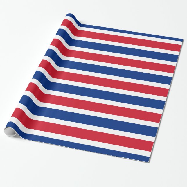 Papier Cadeau Drapeau du Costa Rica (Déroulé)