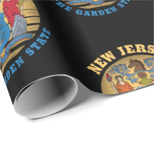 Papier Cadeau Drapeau du Jardin du New Jersey