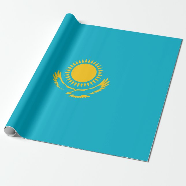 Papier Cadeau Drapeau du Kazakhstan (Déroulé)