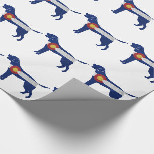 Papier Cadeau Drapeau du Labrador Retriever Chien Colorado Silho