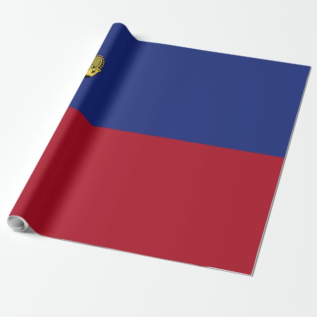 Papier Cadeau Drapeau du Liechtenstein (Déroulé)