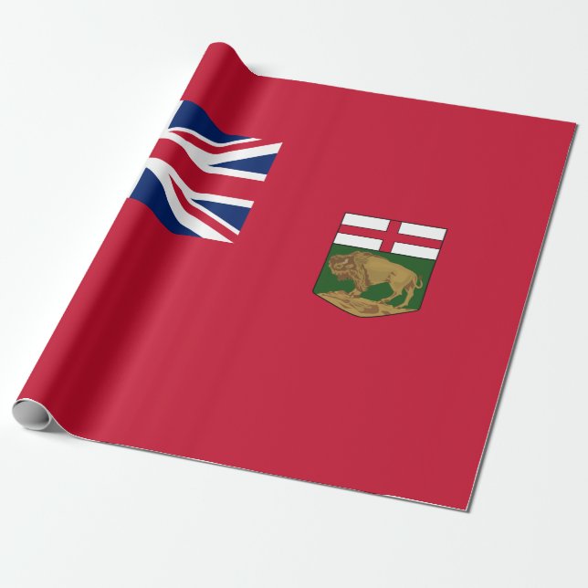 Papier Cadeau Drapeau du Manitoba (Déroulé)