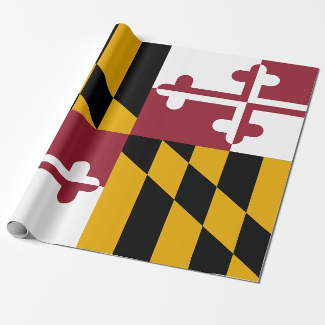 Papier Cadeau Drapeau du Maryland (Déroulé)