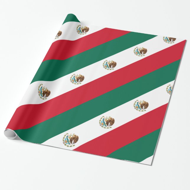 Papier Cadeau Drapeau du Mexique (Déroulé)