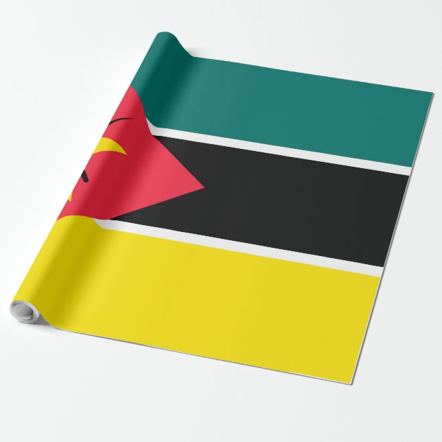 Papier Cadeau Drapeau du Mozambique (Déroulé)