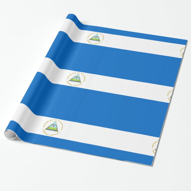 Papier Cadeau Drapeau du Nicaragua (Déroulé)