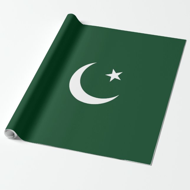 Papier Cadeau Drapeau du Pakistan (Déroulé)