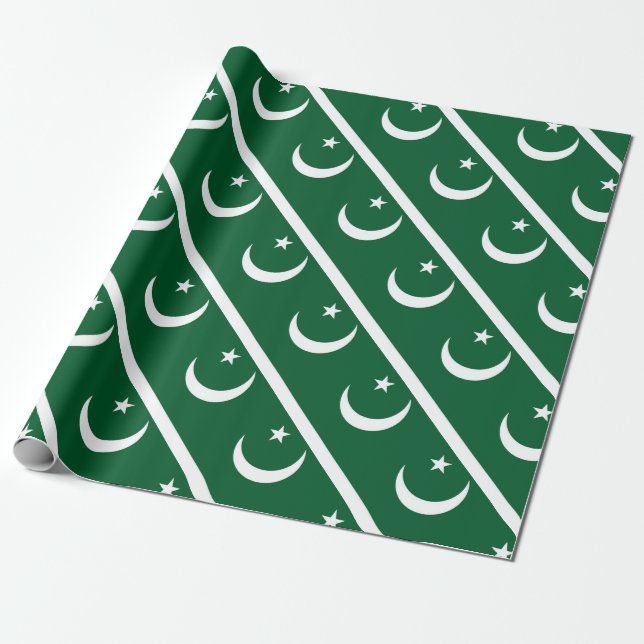 Papier Cadeau Drapeau du Pakistan (Déroulé)