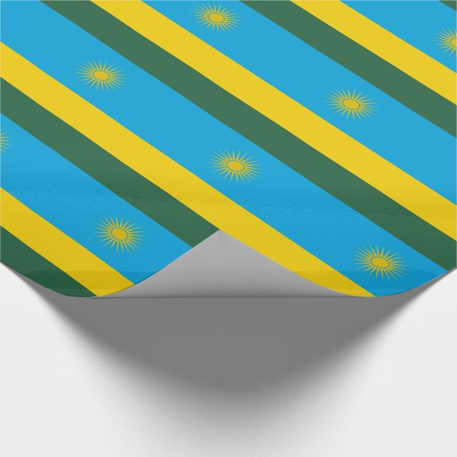 Papier Cadeau Drapeau du Rwanda (Coin)