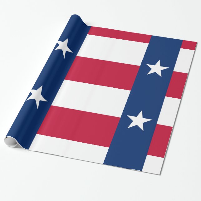 Papier Cadeau Drapeau du Texas (Déroulé)