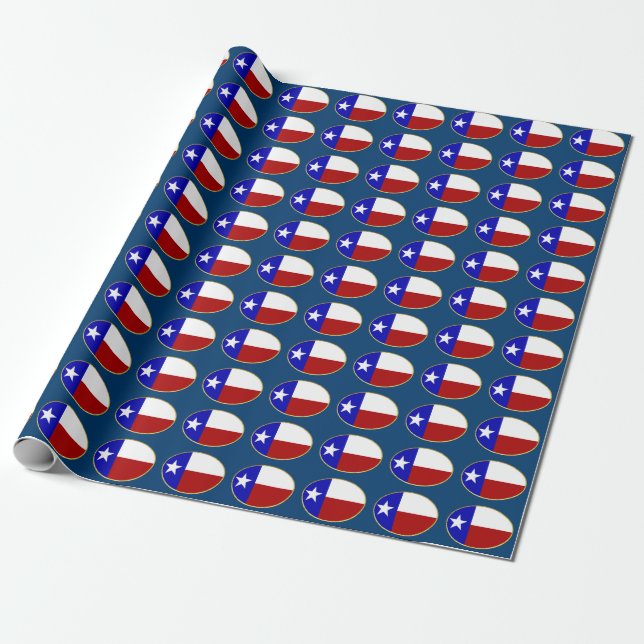 Papier Cadeau Drapeau du Texas (Déroulé)