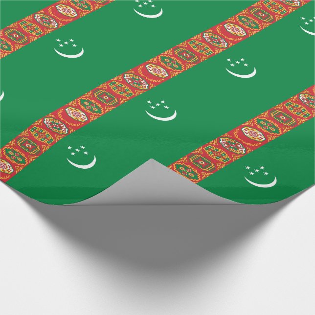 Papier Cadeau Drapeau du Turkménistan (Coin)