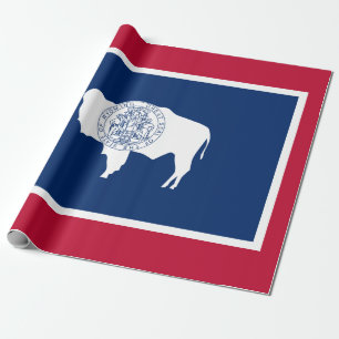 Papier Cadeau Drapeau du Wyoming