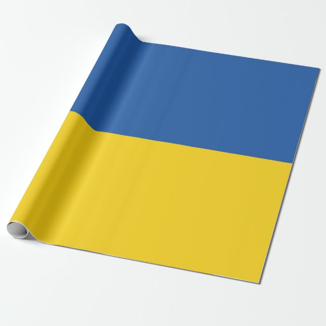 Papier Cadeau Drapeau d'Ukraine (Déroulé)