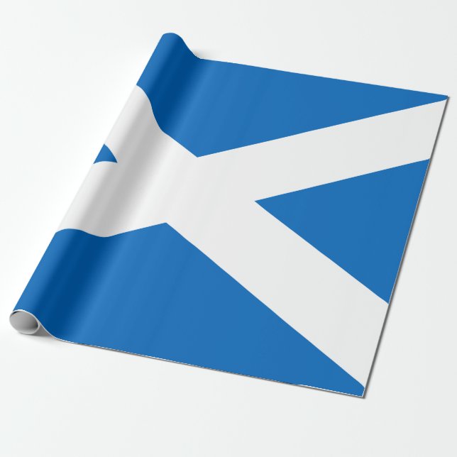 Papier Cadeau Drapeau écossais (Saltire) (Drapeau écossais) (Déroulé)