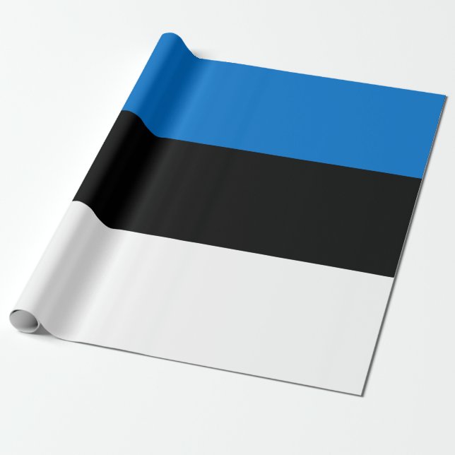 Papier Cadeau Drapeau estonien (Déroulé)