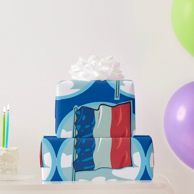 Papier Cadeau Drapeau français (Créateur téléchargé)
