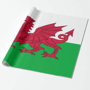 Papier Cadeau Drapeau gallois (Pays de Galles) (Dragon gallois)