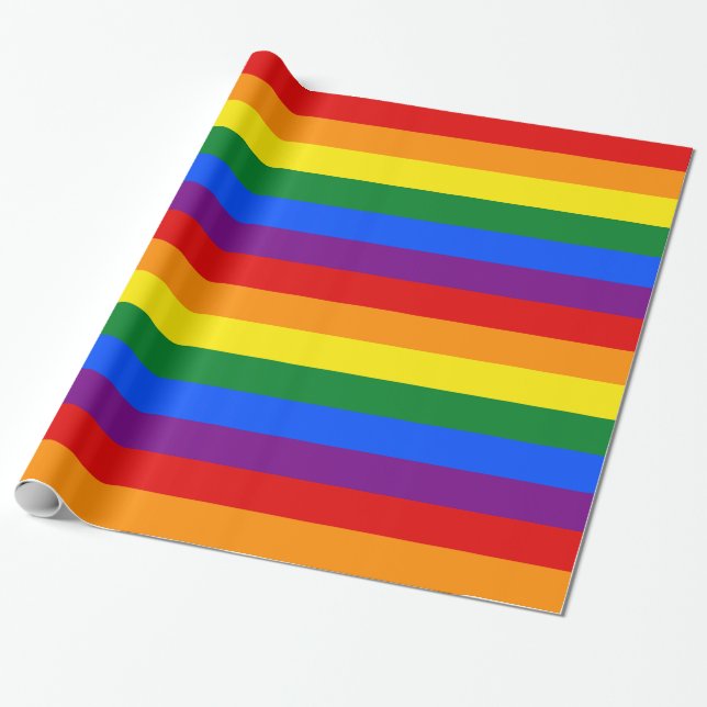 Papier Cadeau Drapeau Gay pride arc-en-ciel LGBT (Déroulé)