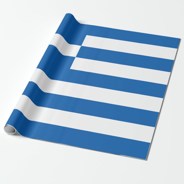Papier Cadeau Drapeau grec (Grèce) (Déroulé)
