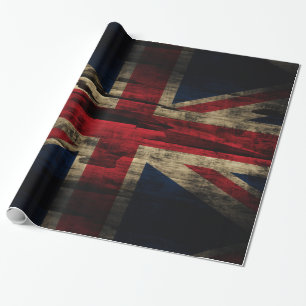 Papier Cadeau Drapeau grunge d'Union Jack les Anglais