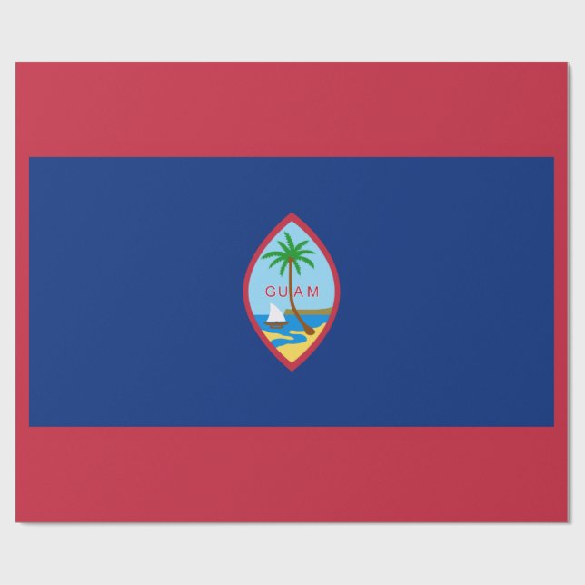 Papier Cadeau Drapeau Guam (Plat)