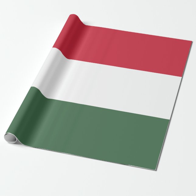 Papier Cadeau Drapeau hongrois (Déroulé)