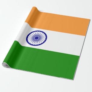 Papier Cadeau Drapeau indien (Inde) (Pays d'Asie du Sud) (Bharat