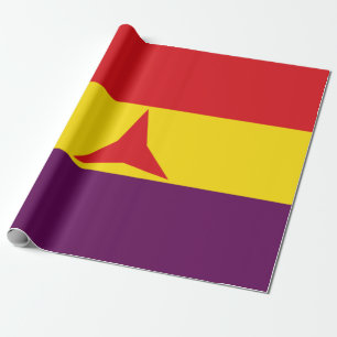 Papier Cadeau Drapeau international des brigades (Guerre civile 