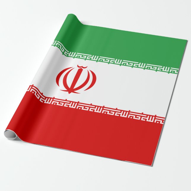 Papier Cadeau Drapeau iranien (Iran) (Persan) (Déroulé)