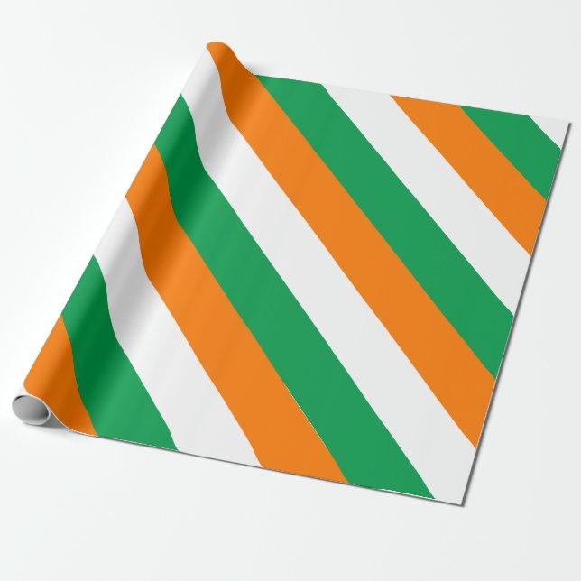 Papier Cadeau Drapeau irlandais (Déroulé)