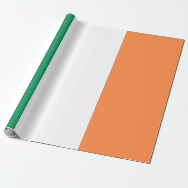 Papier Cadeau Drapeau irlandais (République d'Irlande) (ROI) (Ei (Déroulé)