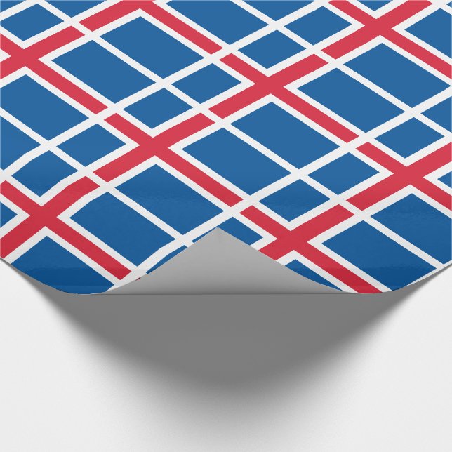 Papier Cadeau Drapeau Islande (Coin)