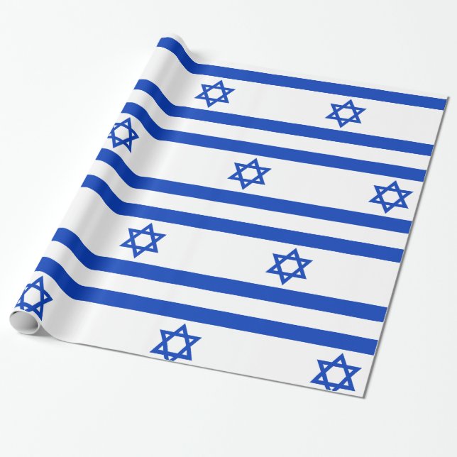 Papier Cadeau Drapeau Israël (Déroulé)