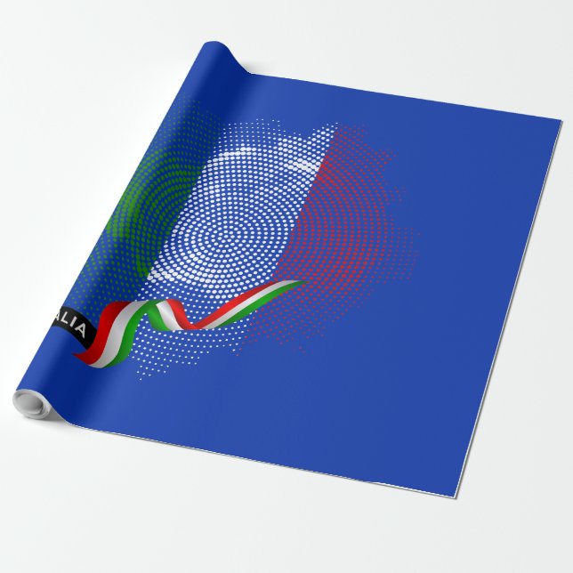 Papier Cadeau Drapeau italien (Déroulé)