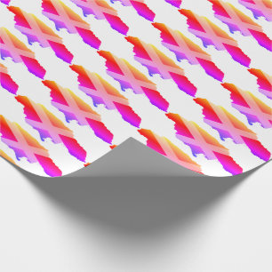 Papier Cadeau Drapeau JAMAICA inhabituel - Plan PINK