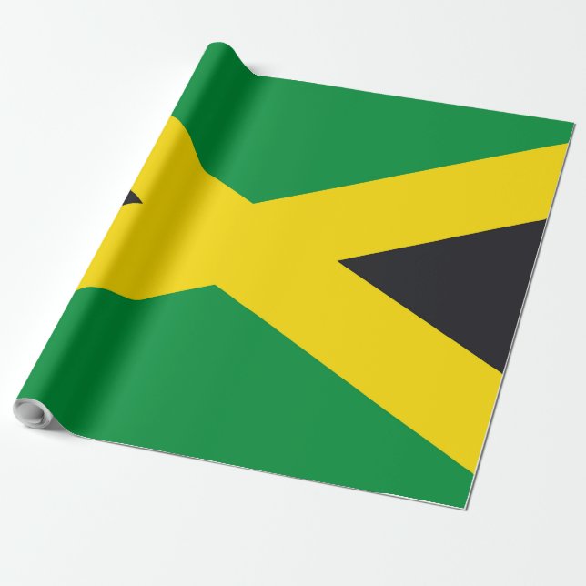 Papier Cadeau Drapeau jamaïcain (Déroulé)