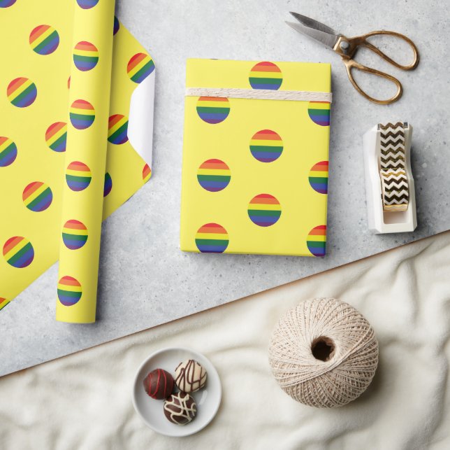 Papier Cadeau Drapeau LGBT Rainbow Pride (Artisanat)