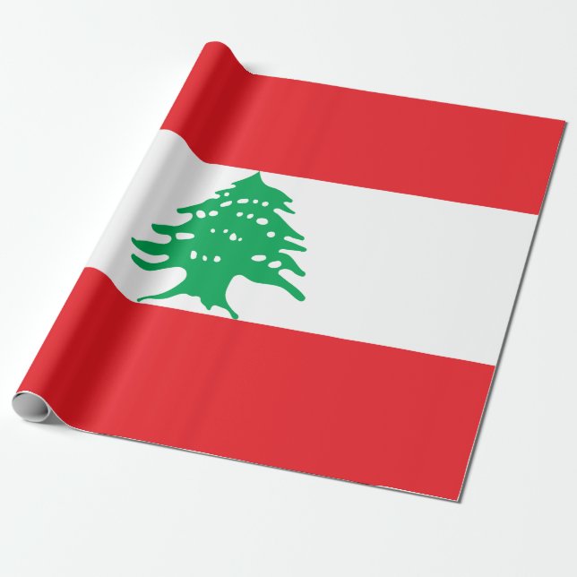 Papier Cadeau Drapeau libanais (Drapeau libanais) (Déroulé)