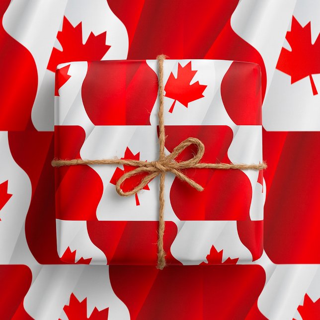 Papier Cadeau Drapeau Maple Leaf Canada (Créateur téléchargé)