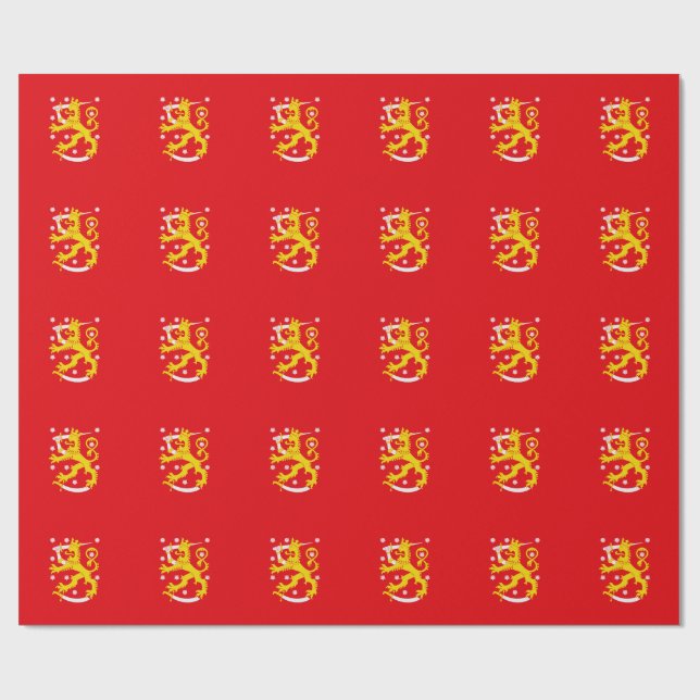 Papier Cadeau Drapeau médiéval de Finlande (Plat)