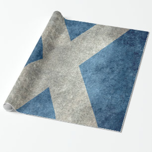 Papier Cadeau Drapeau national de l'Ecosse - version vintage
