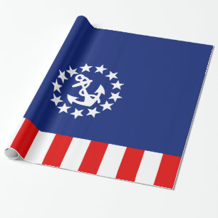 Papier Cadeau Drapeau nautical américain du yacht