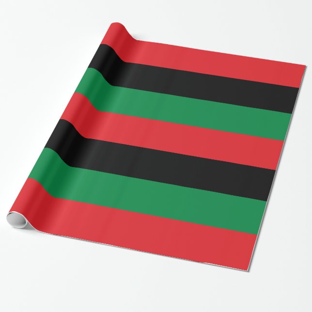 Papier Cadeau Drapeau panafricain UNIA (Déroulé)
