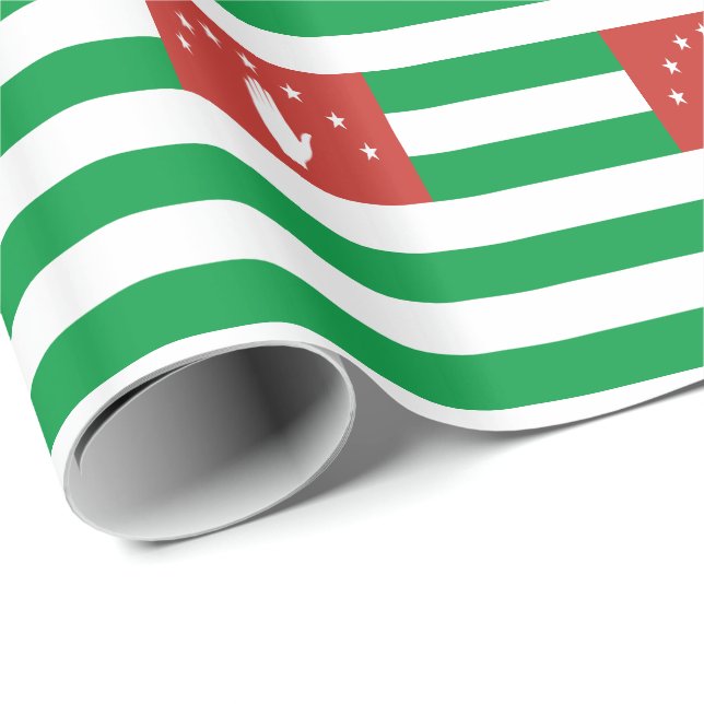 Papier Cadeau Drapeau patriotique d'Abkhazie (Coin rond)