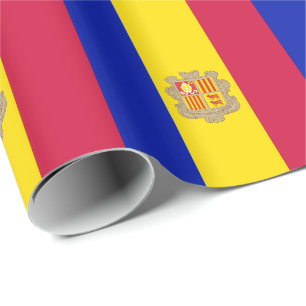 Papier Cadeau Drapeau patriotique d'Andorre